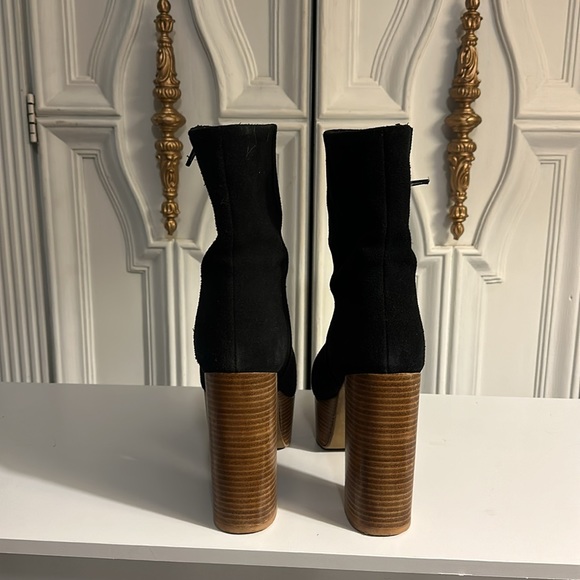 Free People platform black suede boots - Picture 4 of 6